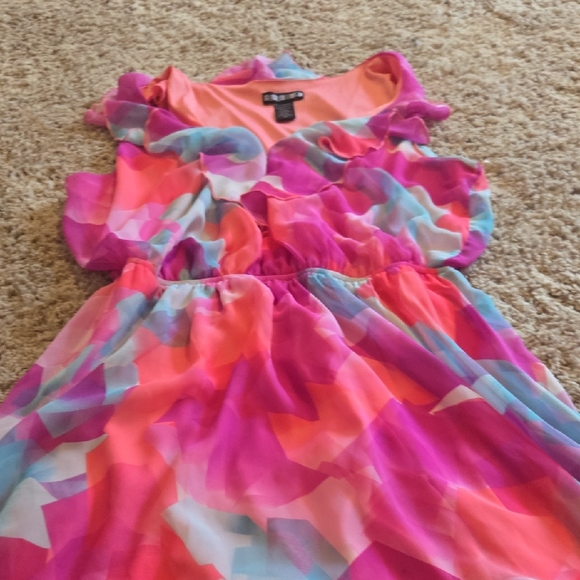Paper Doll Multicolor Chiffon Dress - Picture 1 of 3